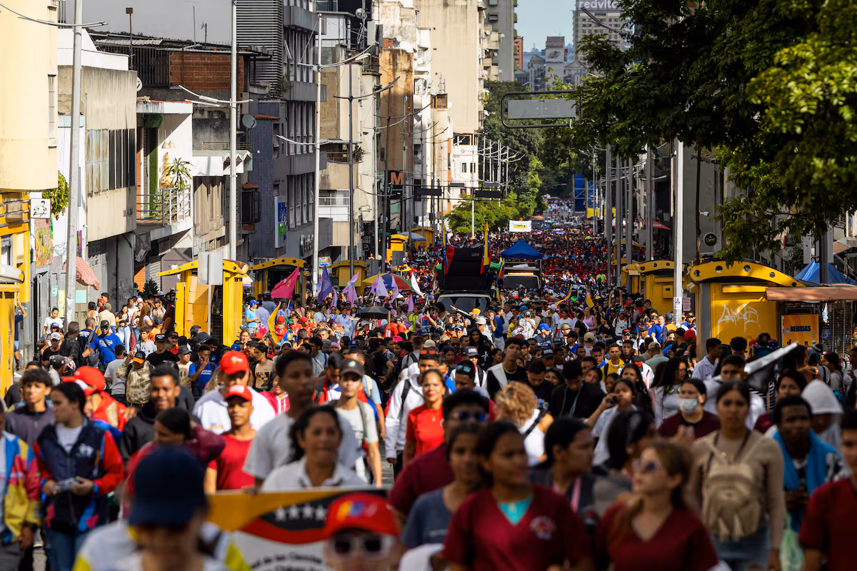 El chavismo se moviliza para reivindicarse frente a las amenazas de Estados Unidos El chavismo se moviliza para reivindicarse frente a las amenazas de Estados Unidos