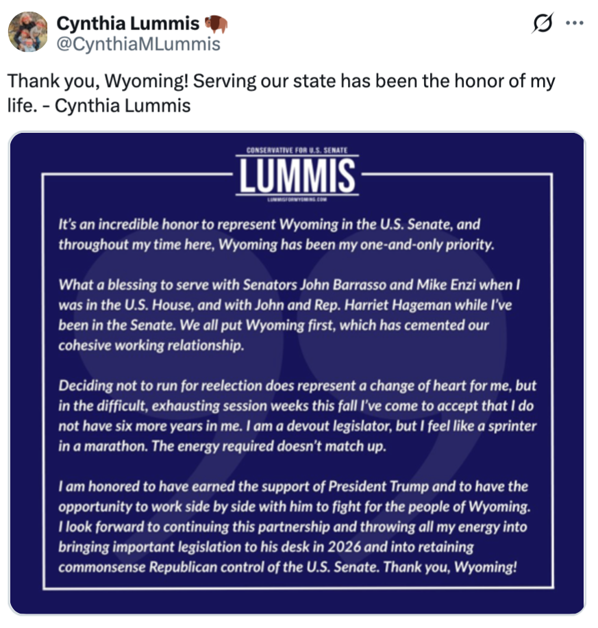Comunidad cripto lamenta la decisión de la Senadora Lummis de no buscar la reelección Criptomonedas, Estados Unidos
