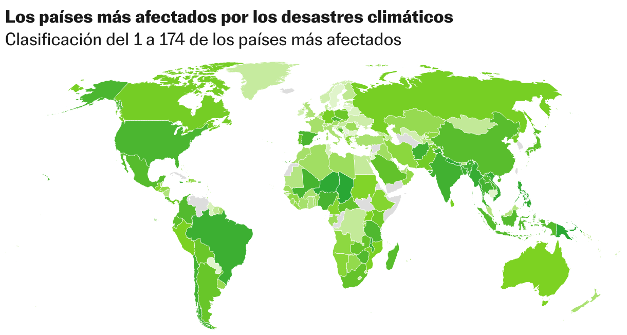 14 gráficos para explicar los diez años del Acuerdo de París, el pacto climático que hoy sería imposible firmar Mapa coroplético