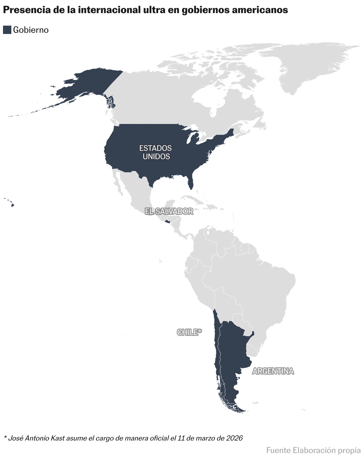 Del húngaro Orbán al chileno Kast, con ayuda de Trump: la internacional ultra toma impulso Mapa coroplético