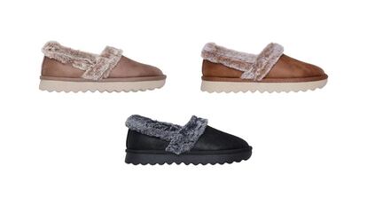 Ponte cómoda y refúgiate del frío con estas zapatillas de estar por casa de Skechers, ahora con un 15% de descuento zapatillas cozy up skechers