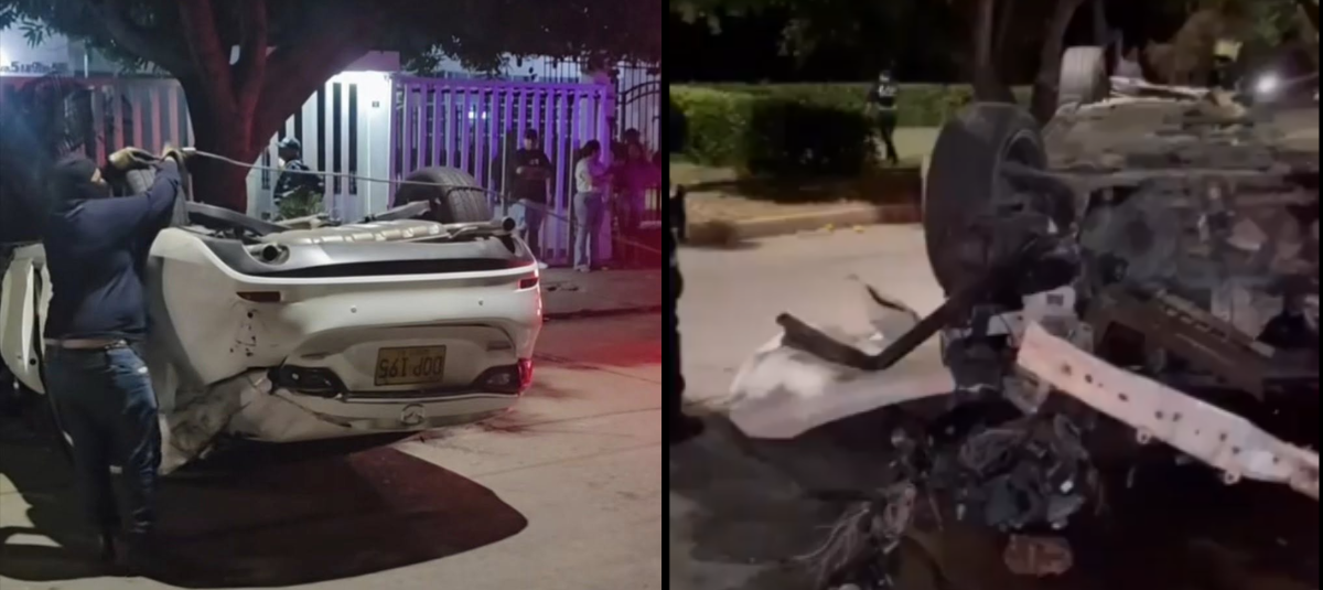 Conductora de aplicación vivió momentos de terror luego de que el esposo de su pasajera la atropellara en varias oportunidades Accidente durante la Noche de Velitas en Valledupar