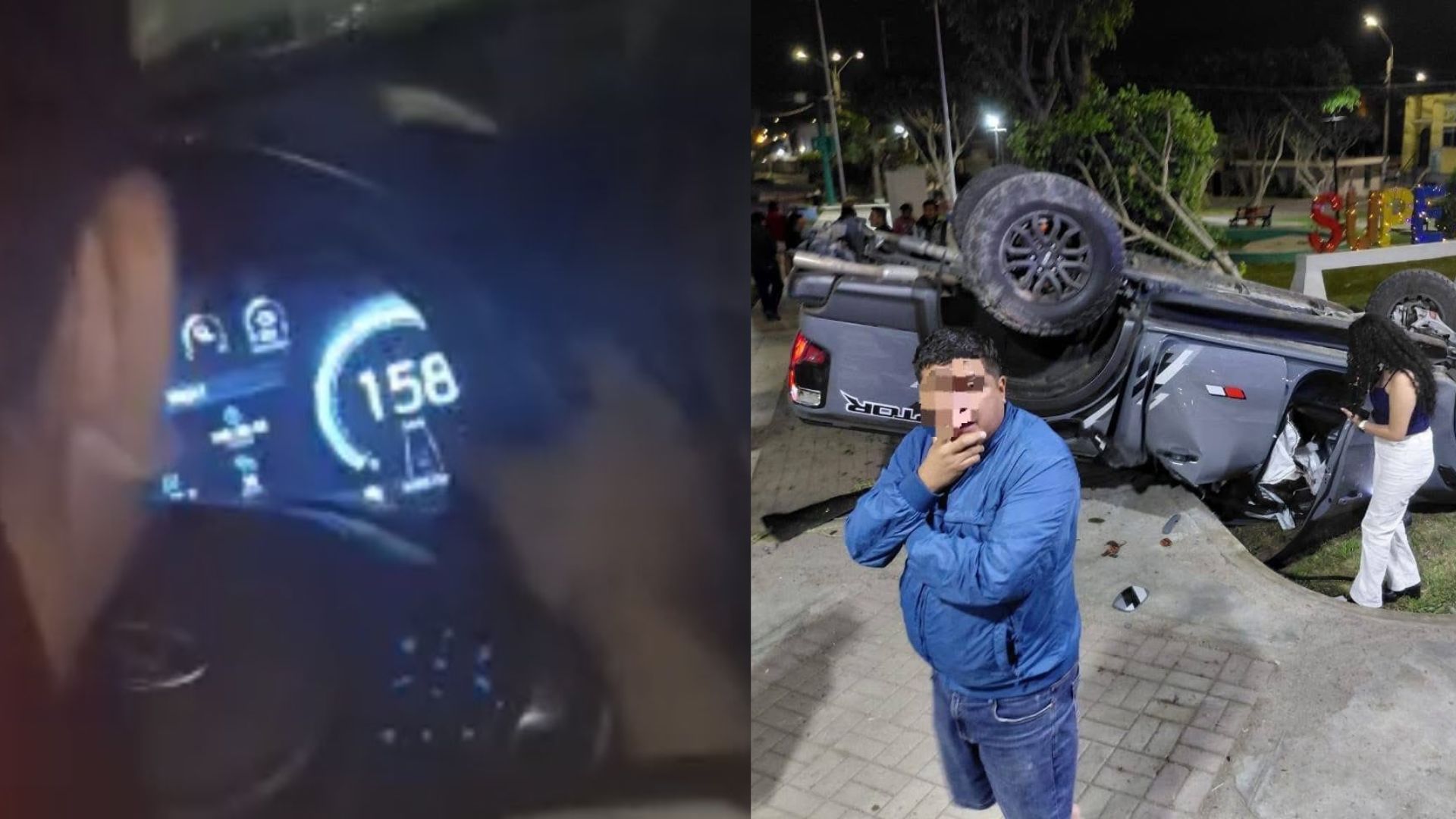 Jóvenes conducían con exceso de velocidad y grabaron su propio accidente: uno de ellos murió Accidente en Barranca, Perú.