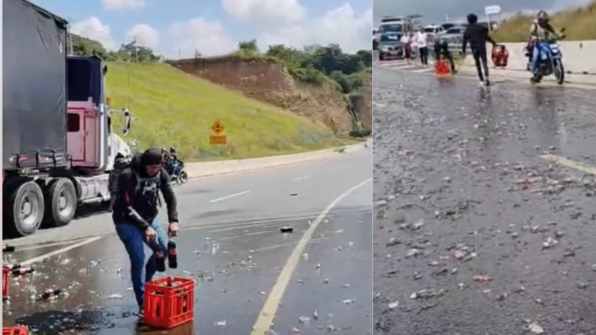Ejemplo de honestidad en Cundinamarca: ciudadanos ayudaron a conductor tras caída de su carga Ejemplo de honestidad en Cundinamarca: ciudadanos ayudaron a conductor tras caída de su carga