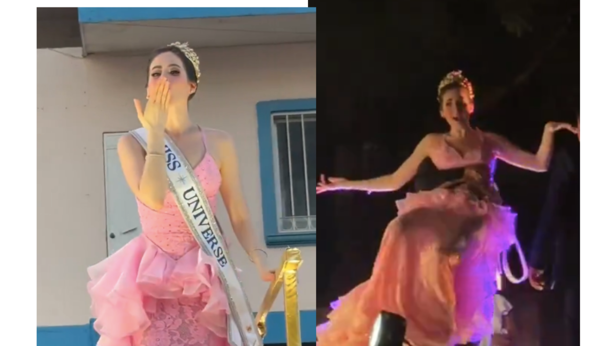 En video quedó registrado cuando bajan por la fuerza a Fátima Bosch, Miss Universo 2025, mientras bailaba en un escenario En video quedó registrado cuando bajan por la fuerza a Fátima Bosch, Miss Universo 2025, mientras bailaba en un escenario
