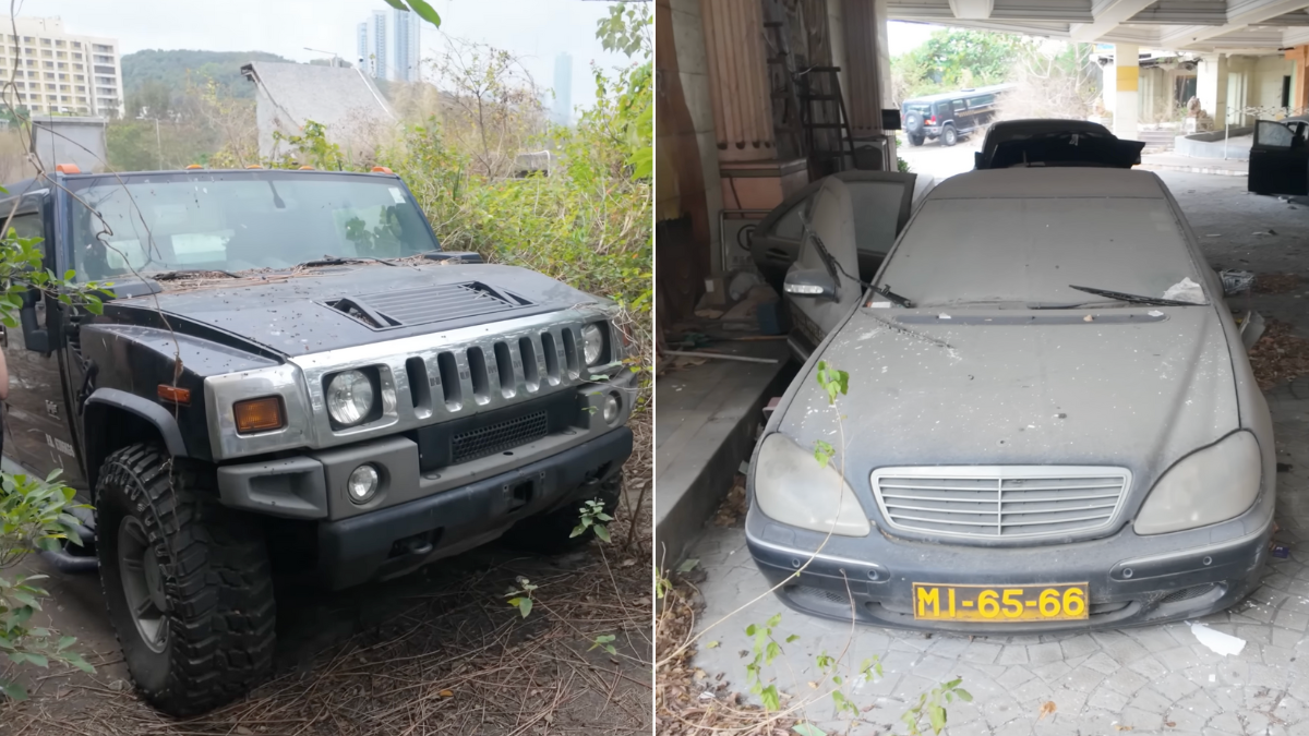 Encontraron una colección de autos de lujo en un hotel abandonado con vínculos criminales Encontraron una colección de autos de lujo en un hotel abandonado con vínculos criminales