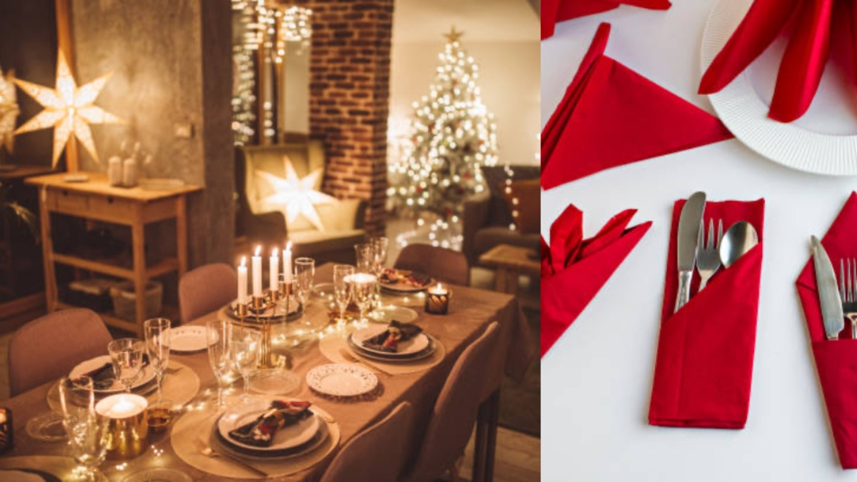 ¿Cómo doblar servilletas de Navidad y mejorar la decoración de la mesa en Nochebuena? ¿Cómo doblar servilletas de Navidad y mejorar la decoración de la mesa en Nochebuena?