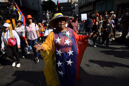 Maduro’s capture boosts support for Trump among Venezuelans and Cubans: ‘He’s a man of his word’ Protesta en Caracas, Venezuela, el 4 de enero.