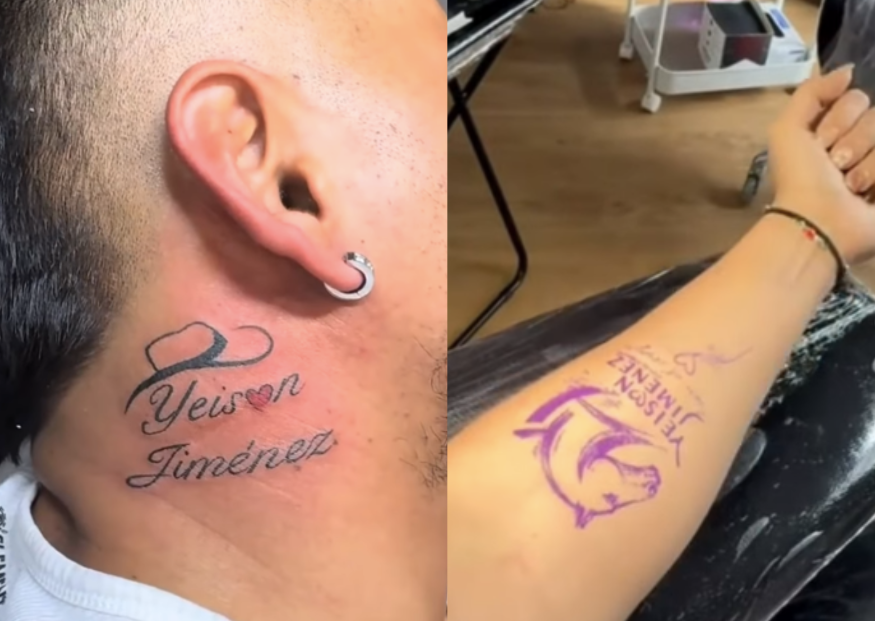 Las conmovedoras palabras de la mamá de Yeison Jiménez en el homenaje de Manzanares: ‘No dejen morir el legado de mi hijo’ Tatuajes en honor a Yeison Jiménez.