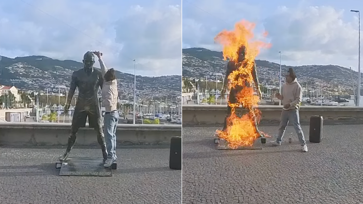 Ladrón llora al ser capturado en Suba y asegura que todo ‘fue una broma’ para evitar su detención Prenden fuego a la estatua de Cristiano Ronaldo en Portugal