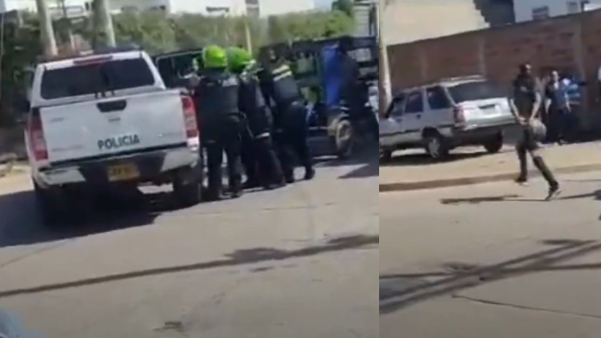 Ladrón se le ‘voló’ a la policía: lo subieron al carro por una puerta y él se escapó por otra; todo quedó en video Ladrón se le ‘voló’ a la policía: lo subieron al carro por una puerta y él se escapó por otra; todo quedó en video