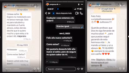 Julio Iglesias hace públicos supuestos mensajes de las mujeres que le acusan para tratar de desacreditarlas Julio Iglesias hace públicos supuestos mensajes de las mujeres que le acusan para tratar de desacreditarlas