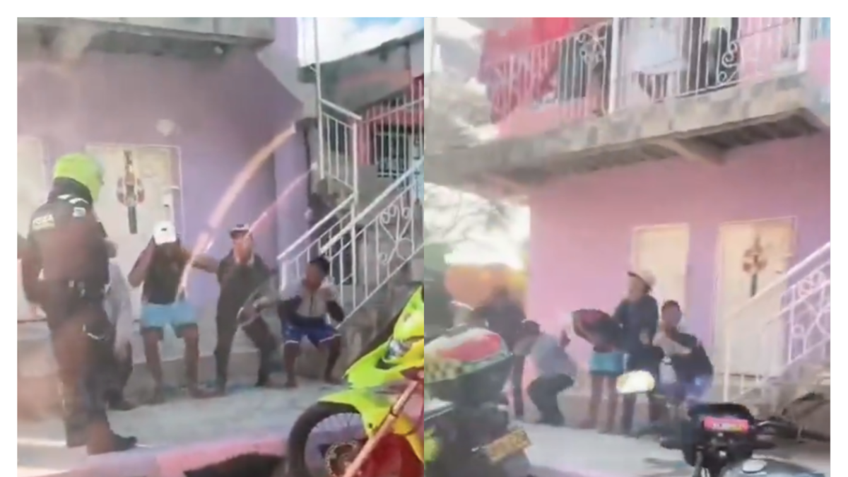 Video: Policía obligó a un grupo de jóvenes a hacer sentadillas como castigo Video: Policía obligó a un grupo de jóvenes a hacer sentadillas como castigo